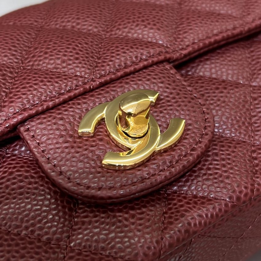 Chanel Classic Flap 20cm Burgundy 7 CHANEL Classic Flap 20cm Burgundy - chanel burgundy flap replica detail 6
