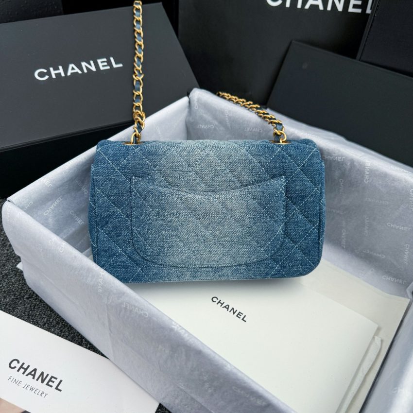 Chanel Classic Flap 20cm Denim 3 CHANEL Classic Flap 20cm Denim - chanel denim bag dupe detail 5