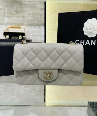 CHANEL Classic Flap 20cm Gray