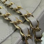 CHANEL Classic Flap 20cm Gray - fake chanel bag detail 3