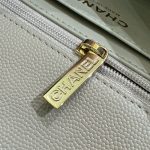 CHANEL Classic Flap 20cm Gray - fake chanel bag detail 4