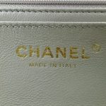 CHANEL Classic Flap 20cm Gray - fake chanel bag detail 6