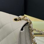 CHANEL Classic Flap 20cm Gray - fake chanel bag detail 7