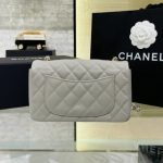 CHANEL Classic Flap 20cm Gray - fake chanel bag detail 9