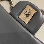 Chanel Classic Flap 20cm Grey 2 CHANEL Classic Flap 20cm Grey - chanel grey bag dupe detail 1