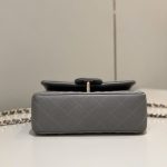 Chanel Classic Flap 20cm Grey 3 CHANEL Classic Flap 20cm Grey - chanel grey bag dupe detail 2