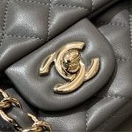Chanel Classic Flap 20cm Grey 5 CHANEL Classic Flap 20cm Grey - chanel grey bag dupe detail 4