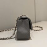 Chanel Classic Flap 20cm Grey 6 CHANEL Classic Flap 20cm Grey - chanel grey bag dupe detail 5