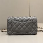 Chanel Classic Flap 20cm Grey 7 CHANEL Classic Flap 20cm Grey - chanel grey bag dupe detail 6