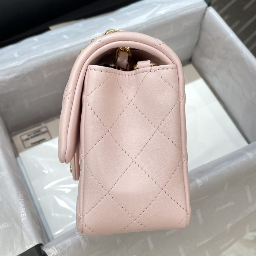 Chanel Classic Flap 20cm Pink 3 CHANEL Classic Flap 20cm Pink - chanel pink bag replica detail 2