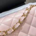 Chanel Classic Flap 20cm Pink 4 CHANEL Classic Flap 20cm Pink - chanel pink bag replica detail 3