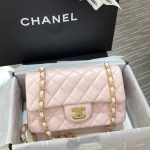 Chanel Classic Flap 20cm Pink 5 CHANEL Classic Flap 20cm Pink - chanel pink bag replica detail 4