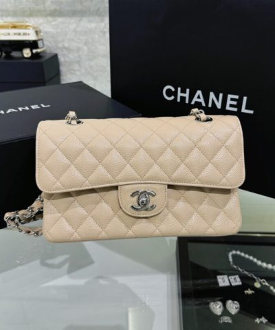 CHANEL Klassisk Flik 23cm Aprikos