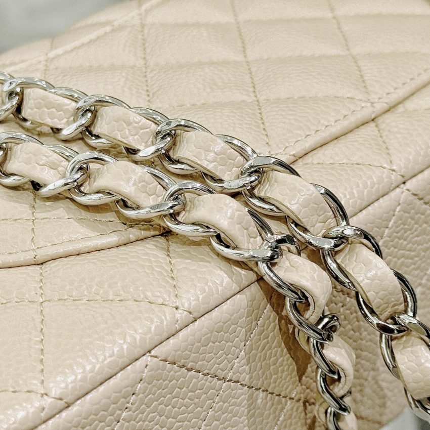 Chanel Classic Flap 23cm Apricot 5 CHANEL Classic Flap 23cm Apricot - replica chanel bag detail 4