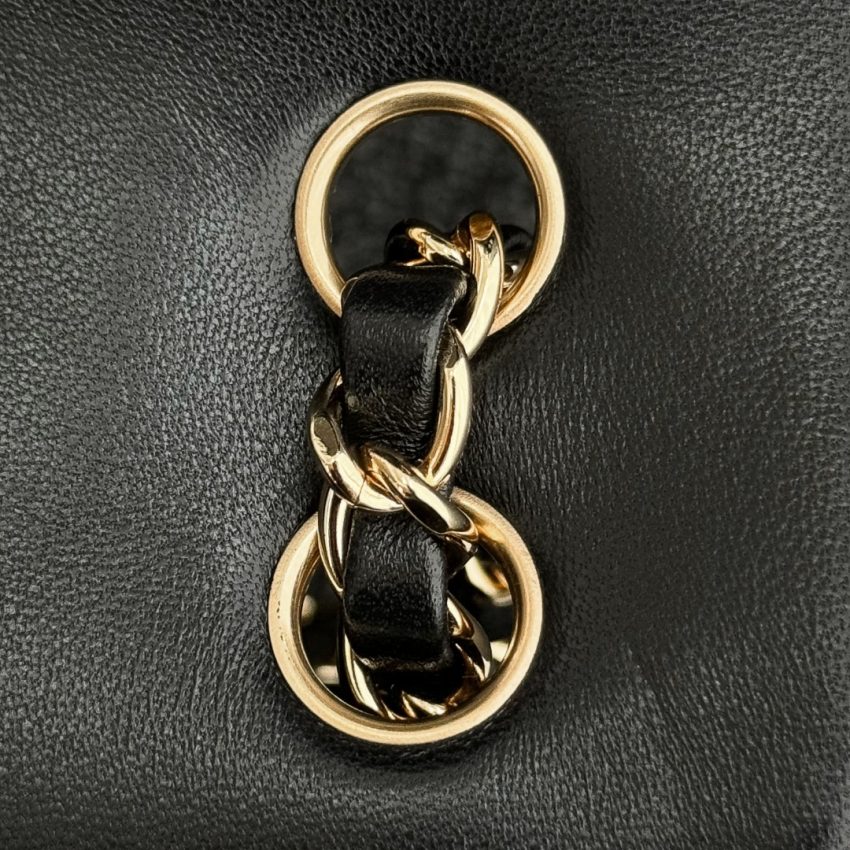 Chanel Classic Flap 23cm Black 12 CHANEL Classic Flap 23cm Black - chanel 23cm flap dupe detail 3