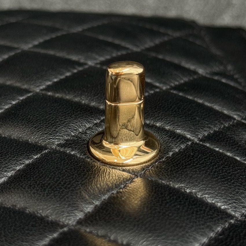 Chanel Classic Flap 23cm Black 8 CHANEL Classic Flap 23cm Black - chanel 23cm flap dupe detail 10