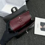 CHANEL Classic Flap 23cm Black Silver - luxury bag dupe detail 2