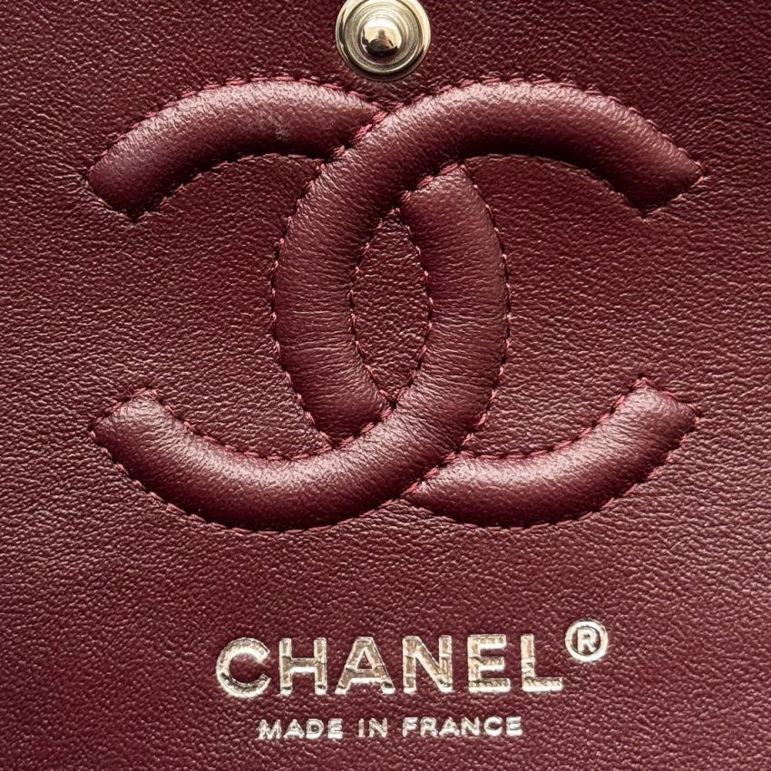 CHANEL Classic Flap 23cm Black Silver - luxury bag dupe detail 4