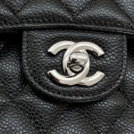 CHANEL Classic Flap 23cm Black Silver - luxury bag dupe detail 5