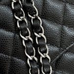 CHANEL Classic Flap 23cm Black Silver - luxury bag dupe detail 7