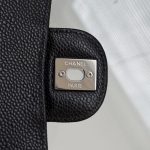 CHANEL Classic Flap 23cm Black Silver - luxury bag dupe detail 9