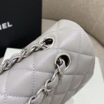 CHANEL Classic Flap 23cm Dove Grey - designer bag dupe detail 1