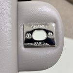 CHANEL Classic Flap 23cm Dove Grey - designer bag dupe detail 4