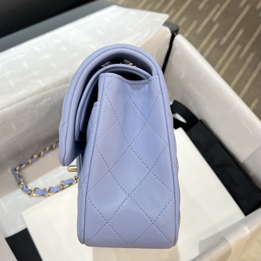 Chanel Classic Flap 23cm Light Blue 3 CHANEL Classic Flap 23cm Light Blue - chanel inspired bag detail 2