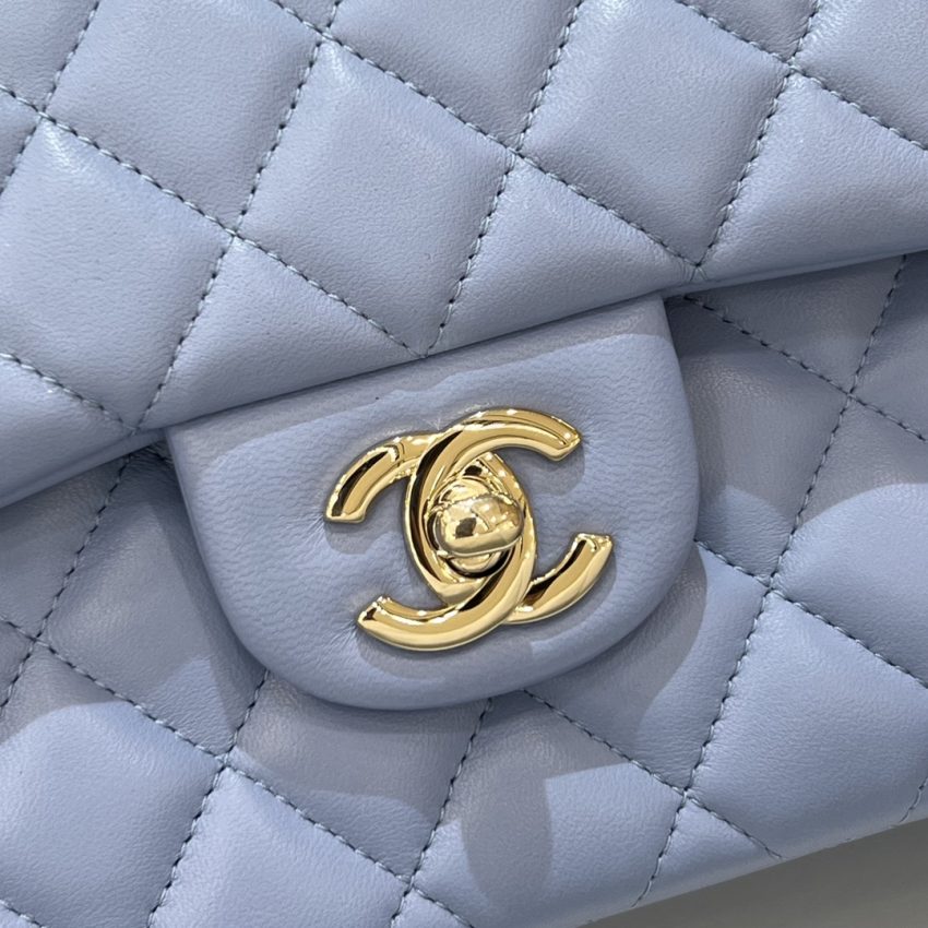 Chanel Classic Flap 23cm Light Blue 6 CHANEL Classic Flap 23cm Light Blue - chanel inspired bag detail 5