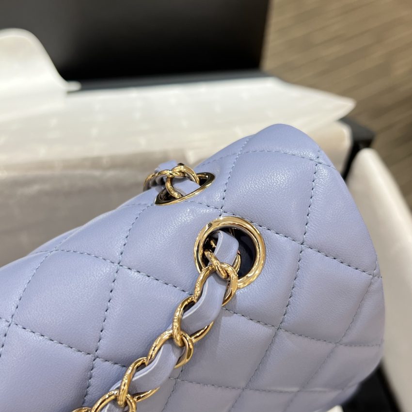 Chanel Classic Flap 23cm Light Blue 7 CHANEL Classic Flap 23cm Light Blue - chanel inspired bag detail 6