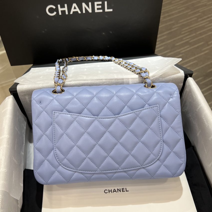Chanel Classic Flap 23cm Light Blue 8 CHANEL Classic Flap 23cm Light Blue - chanel inspired bag detail 7