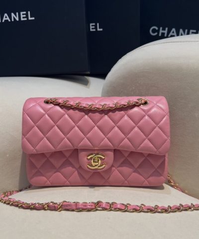 CHANEL Klassisk Flik 23cm Rosa