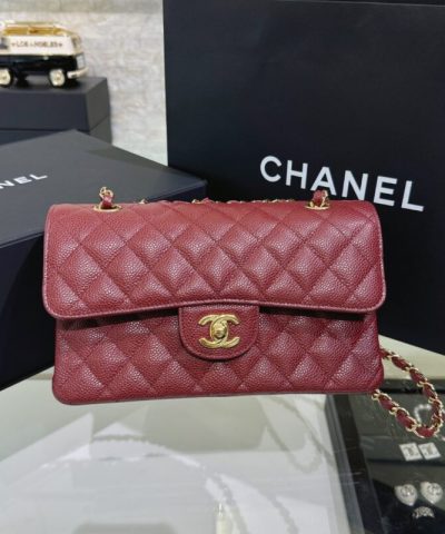 CHANEL Klassisk Flik 23cm Röd