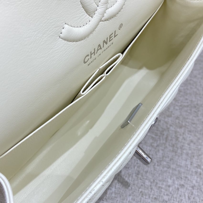 Chanel Classic Flap 23cm White 2 CHANEL Classic Flap 23cm White - chanel flap bag replica detail 1