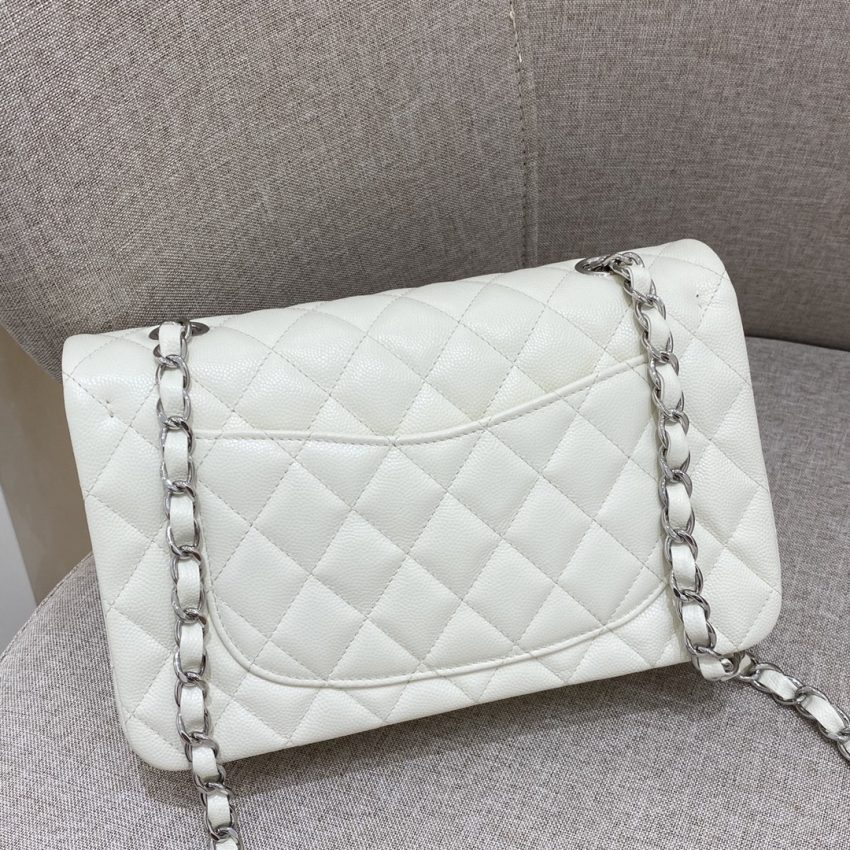 Chanel Classic Flap 23cm White 3 CHANEL Classic Flap 23cm White - chanel flap bag replica detail 2