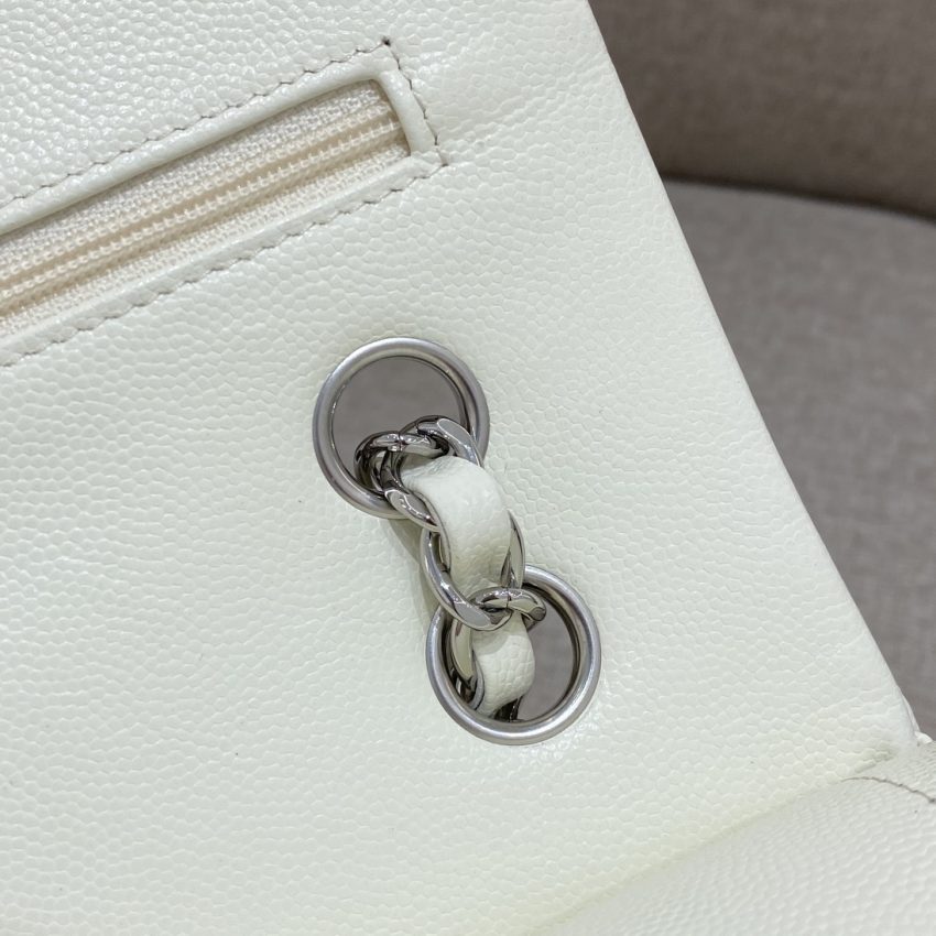 Chanel Classic Flap 23cm White 8 CHANEL Classic Flap 23cm White - chanel flap bag replica detail 7