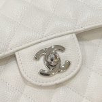 Chanel Classic Flap 23cm White Silver 3 CHANEL Classic Flap 23cm White Silver - chanel lookalike bag detail 2