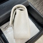 Chanel Classic Flap 23cm White Silver 5 CHANEL Classic Flap 23cm White Silver - chanel lookalike bag detail 4