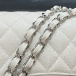 Chanel Classic Flap 23cm White Silver 7 CHANEL Classic Flap 23cm White Silver - chanel lookalike bag detail 6