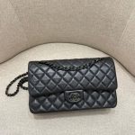 CHANEL Classic Flap 25cm All Black - chanel all black replica detail 1