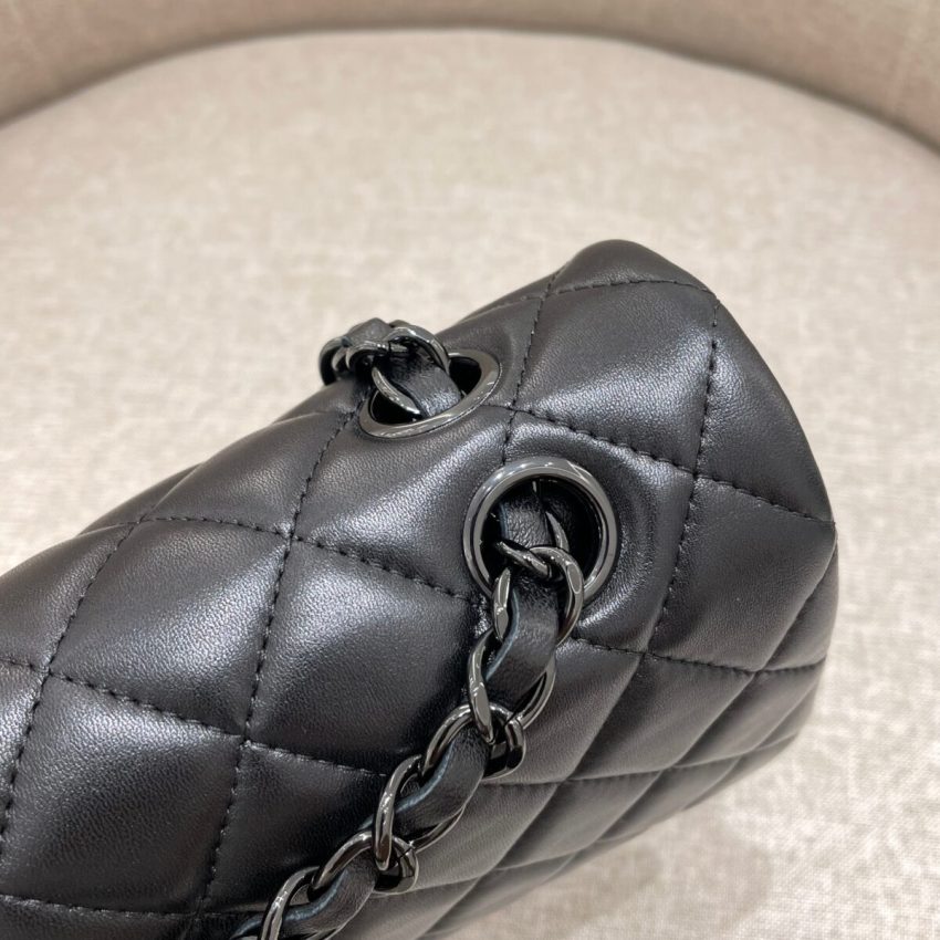 CHANEL Classic Flap 25cm All Black - chanel all black replica detail 6