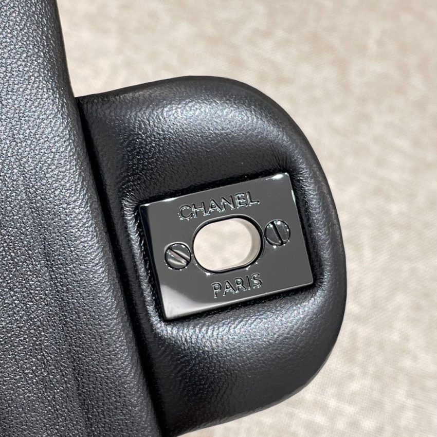 CHANEL Classic Flap 25cm All Black - chanel all black replica detail 8