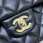 Chanel Classic Flap 25cm Black Gold 6 CHANEL Classic Flap 25cm Black Gold - chanel jumbo replica detail 5