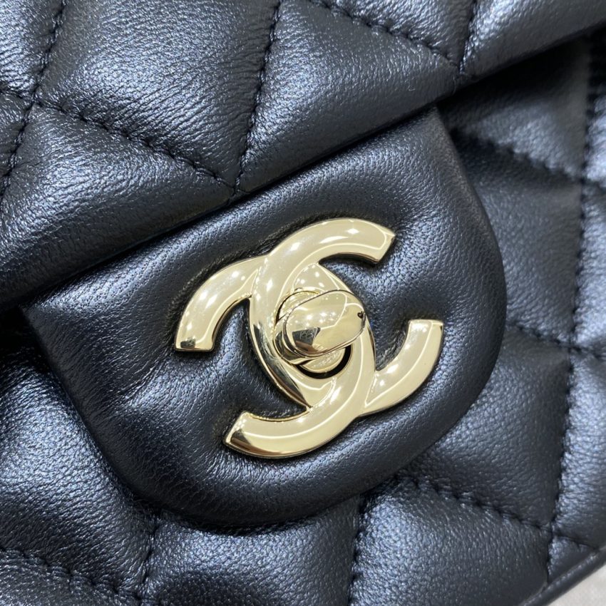 Chanel Classic Flap 25cm Black Gold 6 CHANEL Classic Flap 25cm Black Gold - chanel jumbo replica detail 5