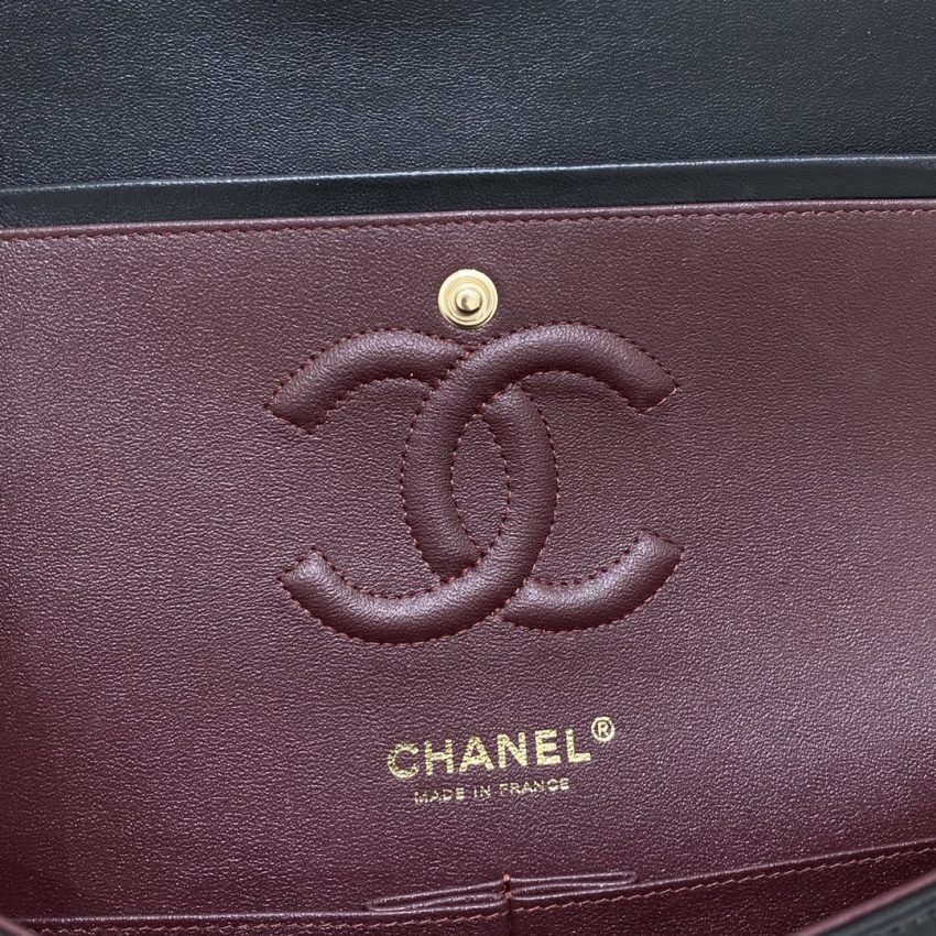 Chanel Classic Flap 25cm Black Gold 7 CHANEL Classic Flap 25cm Black Gold - chanel jumbo replica detail 6