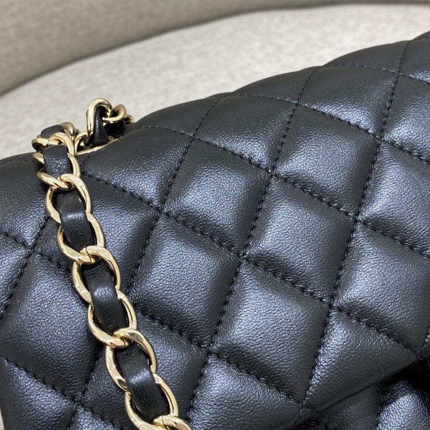 Chanel Classic Flap 25cm Black Gold 9 CHANEL Classic Flap 25cm Black Gold - chanel jumbo replica detail 8