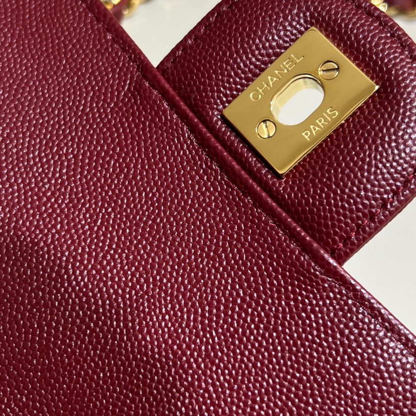 Chanel Classic Flap 25cm Burgundy 4 CHANEL Classic Flap 25cm Burgundy - chanel burgundy bag dupe detail 3