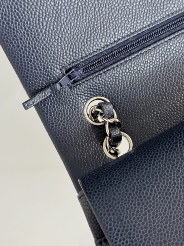 Chanel Classic Flap 25cm Dark Blue 3 CHANEL Classic Flap 25cm Dark Blue - best chanel dupe detail 2
