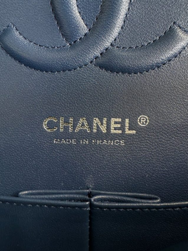 Chanel Classic Flap 25cm Dark Blue 5 CHANEL Classic Flap 25cm Dark Blue - best chanel dupe detail 4