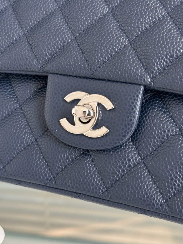 Chanel Classic Flap 25cm Dark Blue 6 CHANEL Classic Flap 25cm Dark Blue - best chanel dupe detail 5